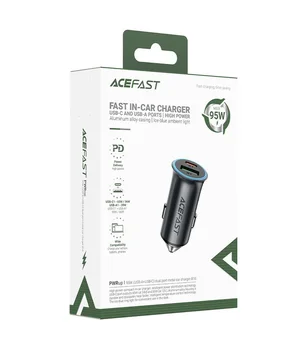 АЗУ Acefast B16 PD65W+QC3.0 total 95W (1USB-A/1C) Gray