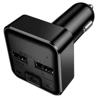 АЗУ FM модулятор Borofone BC63 Selecto QC3.0 (2USB-A) Black