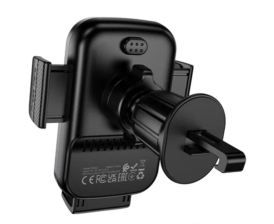 Автодержатель с БЗУ Borofone BH221 Path 15W (air outlet) Black / Metal gray