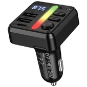 АЗУ FM модулятор Hoco E89 Libre 45W (1USB-A/1C) Black