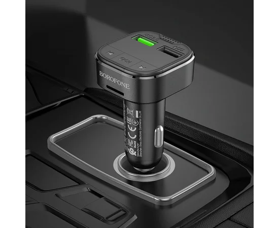 АЗУ FM модулятор Borofone BC43 Flash QC3.0 Black