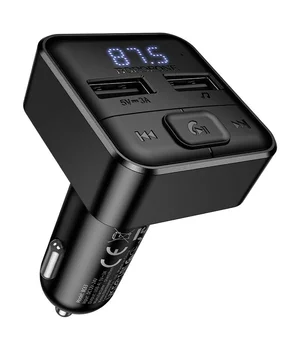 АЗУ FM модулятор Borofone BC63 Selecto QC3.0 (2USB-A) Black