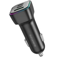 АЗУ Borofone BZ28C Trophie PD60W+QC3.0 (1USB-A/2C) Black