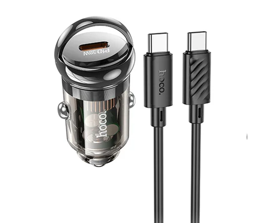 АЗУ Hoco Z53 Sight PD30W (1C) + Type-C to Type-C Transparent black