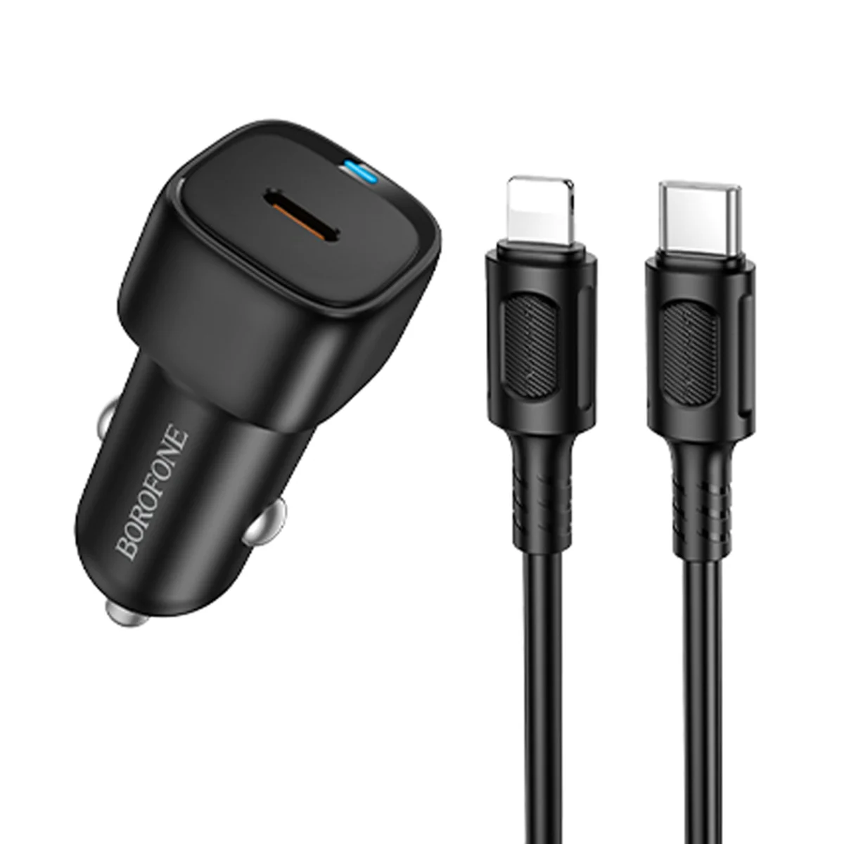 АЗУ Borofone BZ34A Cloud PD20W (1USB-C) + кабель Type-C to Lightning Black