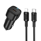 АЗУ Borofone BZ34A Cloud PD20W (1USB-C) + кабель Type-C to Lightning Black