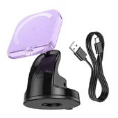 Автоутримувач із БЗУ Hoco HW18 Crystal (center console) Romantic purple