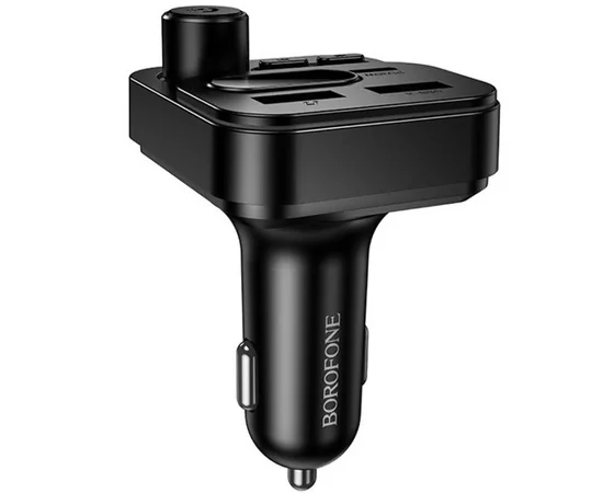 АЗУ FM модулятор Borofone BC61 Ocean 45W (1USB-A/1C) Black