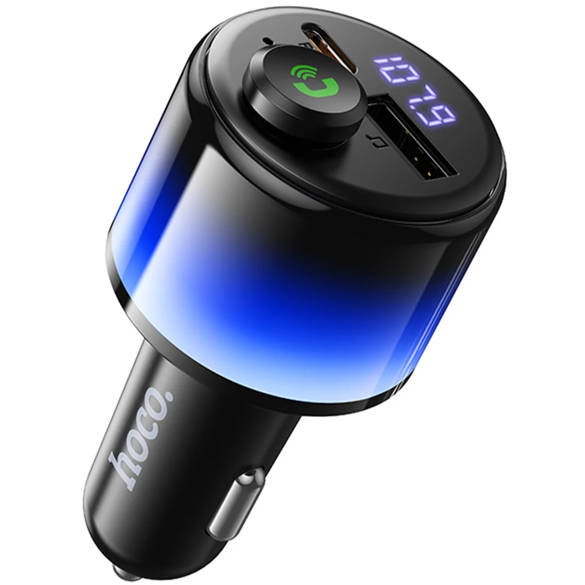 АЗУ FM модулятор Hoco E166 Path PD42W+QC3.0 (1USB-A/1C) Black