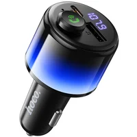 АЗУ FM модулятор Hoco E166 Path PD42W+QC3.0 (1USB-A/1C) Black