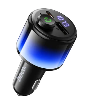 АЗУ FM модулятор Hoco E166 Path PD42W+QC3.0 (1USB-A/1C) Black