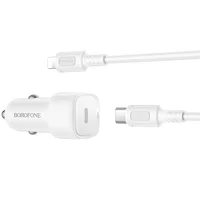 АЗУ Borofone BZ34A Cloud PD20W (1USB-C) + кабель Type-C to Lightning White