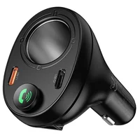 АЗУ FM модулятор Hoco E88 Star cigarette lighter 35W (2USB-C) Black