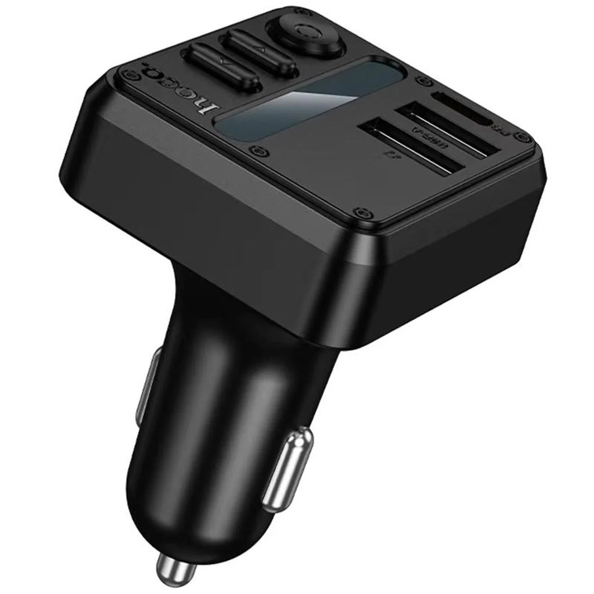 АЗУ FM модулятор Hoco E89 Libre 45W (1USB-A/1C) Black