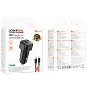 АЗУ Borofone BZ34A Cloud PD20W (1USB-C) + кабель Type-C to Type-C Black