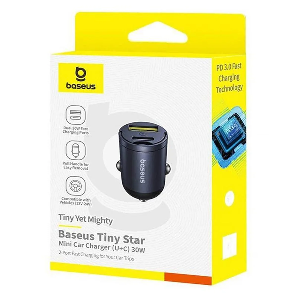АЗУ Baseus Tiny Star Mini 30W (1USB-A/1C) (C00035001121) Cosmic Black