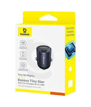 АЗУ Baseus Tiny Star Mini 30W (1USB-A/1C) (C00035001121) Cosmic Black