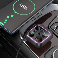 АЗУ FM модулятор Hoco E85 Tiger PD20W+QC3.0 Black