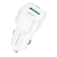 АЗУ Borofone BZ34B Cloud PD20W+QC3.0 total 38W (1USB-A/1C) White