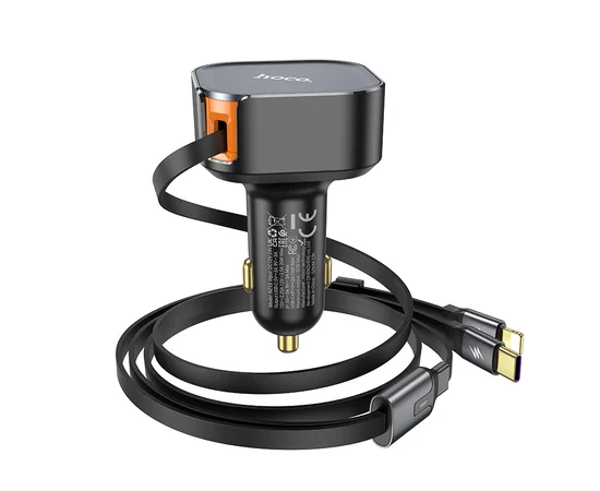 АЗУ Hoco NZ13 Clever PD30W + выдвижные кабеля Type-C and Lightning Black