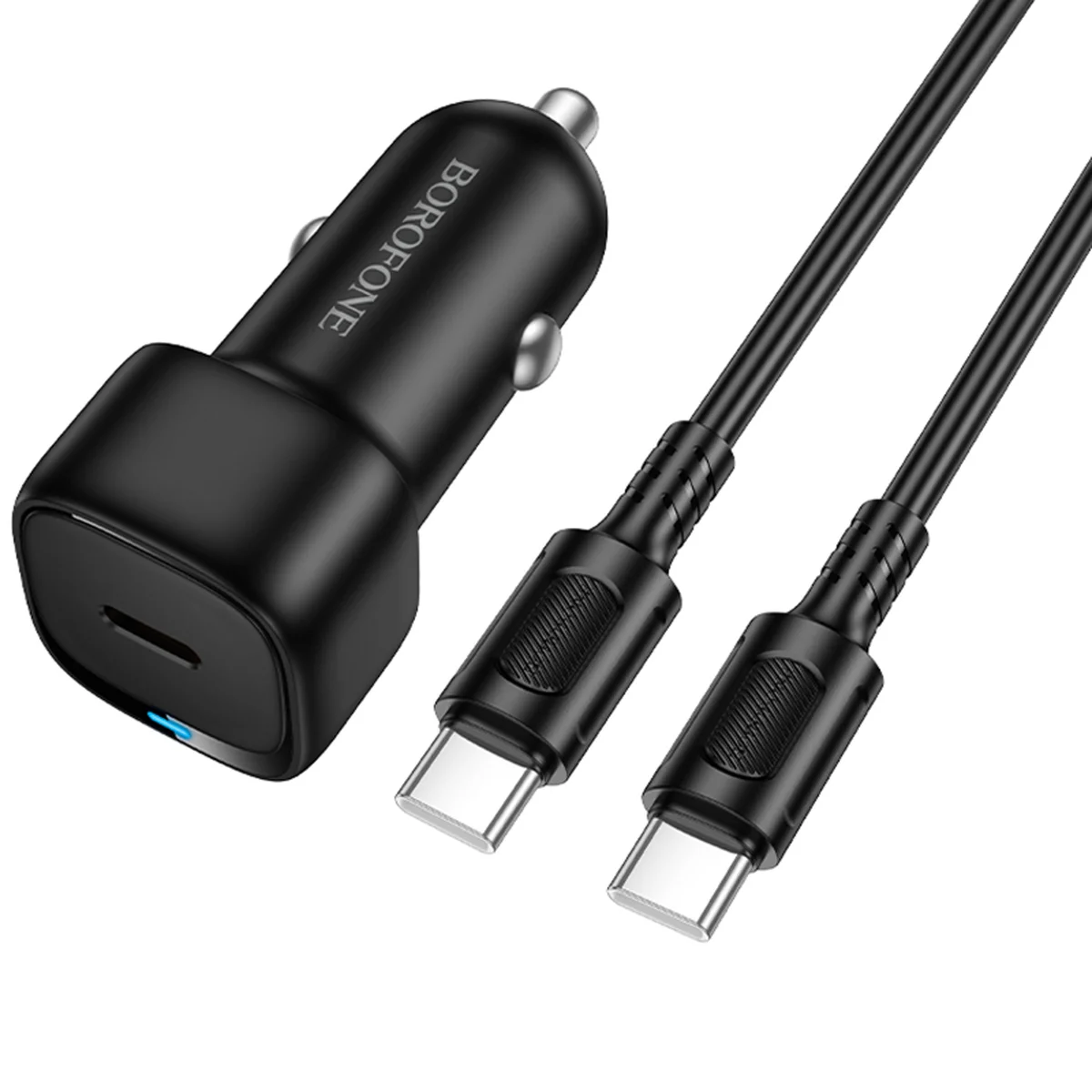 АЗУ Borofone BZ34A Cloud PD20W (1USB-C) + кабель Type-C to Type-C Black