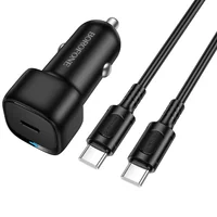 АЗУ Borofone BZ34A Cloud PD20W (1USB-C) + кабель Type-C to Type-C Black