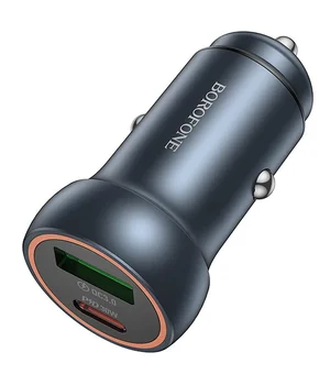 АЗУ Borofone BZ32A Fresh PD30W+QC3.0 (1USB-A/1C) Metal gray