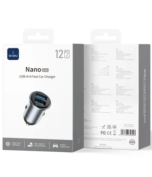 АЗУ WIWU CC031 Nano Lite 12W (2USB-A) Gray