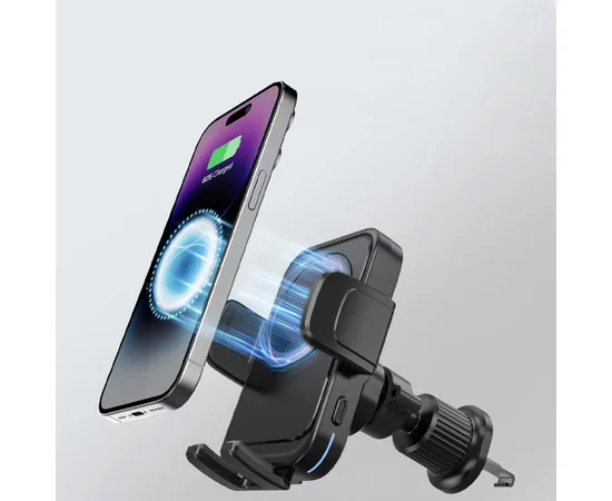 Автодержатель с БЗУ WIWU CH-321 15W Black