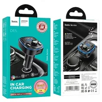 АЗУ FM модулятор Hoco DE5 PD20W+QC3.0 (2USB-A/1C) Black