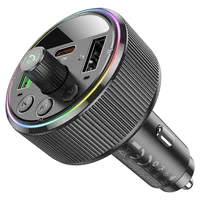 АЗУ FM модулятор Hoco E82 Guerrero PD30W+QC3.0 (2USB-A/1C) Black