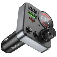 АЗУ FM модулятор Hoco E86 Alegria PD30W+QC3.0 48W (2USB-A/1C) Black