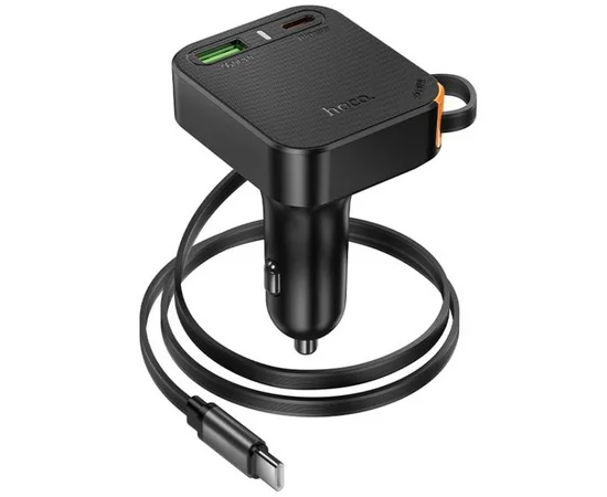 АЗУ Hoco NZ18 Guardian PD65W with retractable cable (1USB-A/2C) Black