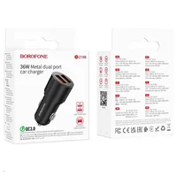 АЗУ Borofone BZ19B Metal Dual QC3.0 36W (2USB-A) Black