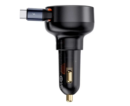 АЗУ Baseus Enjoyment Pro 60W (1USB-C) + висувний кабель Type-C (C00057802111-01) Cluster Black