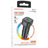 АЗУ Borofone BZ28A Trophie PD30W+QC3.0 (1USB-A/1C) Black