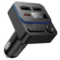 АЗУ FM модулятор Borofone BC60 Hero 35W (2USB-A/1C) Black