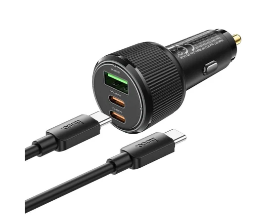 АЗУ Hoco NZ17 High Power 45W (1USB-A/2C) + кабель Type-C to Type-C Black