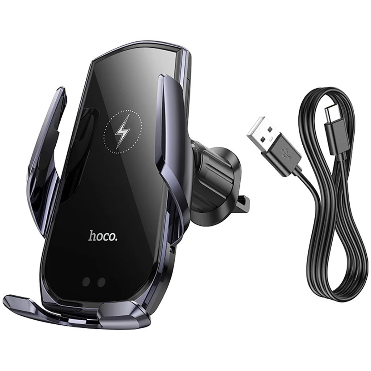 Автодержатель с БЗУ Hoco CA202 Plus Black