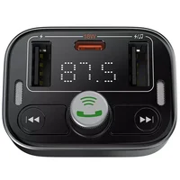 АЗУ FM модулятор Baseus S-09 Pro Series 18W (2USB-A/1C) (C10762200113) Cluster Black