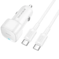 АЗУ Borofone BZ34A Cloud PD20W (1USB-C) + кабель Type-C to Type-C White