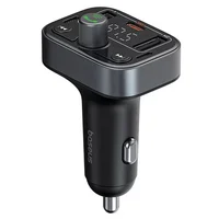 АЗУ FM модулятор Baseus S-09 Pro Series 18W (2USB-A/1C) (C10762200113) Cluster Black