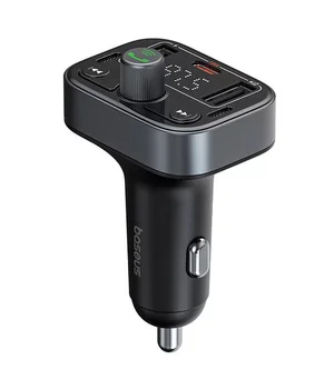 АЗУ FM модулятор Baseus S-09 Pro Series 18W (2USB-A/1C) (C10762200113) Cluster Black