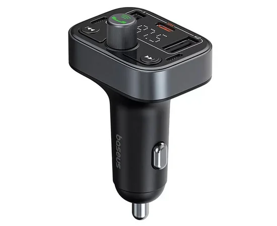 АЗУ FM модулятор Baseus S-09 Pro Series 18W (2USB-A/1C) (C10762200113) Cluster Black