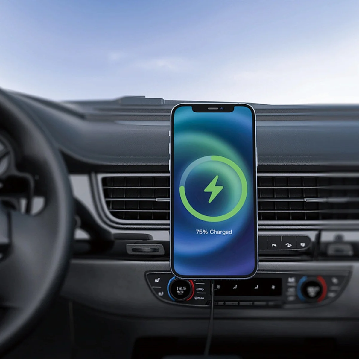 Автодержатель с БЗУ WIWU CH-315 Gray