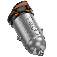 АЗУ Hoco NZ16A Rigorous 43W (1USB-A/1C) Metal grey