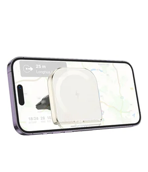 Автодержатель с БЗУ Hoco HW17 Crystal (air outlet) White