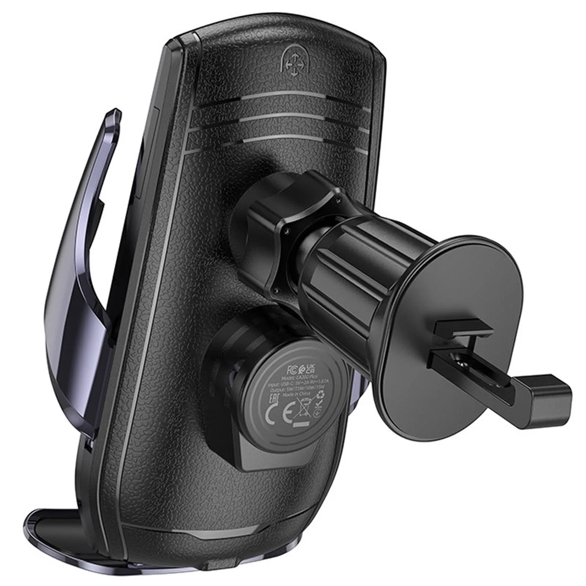 Автодержатель с БЗУ Hoco CA202 Plus Black