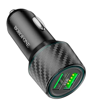 АЗУ Borofone BZ21A Brilliant QC3 total 36W (2USB-A) Black