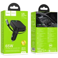 АЗУ Hoco NZ18 Guardian PD65W with retractable cable (1USB-A/2C) Black